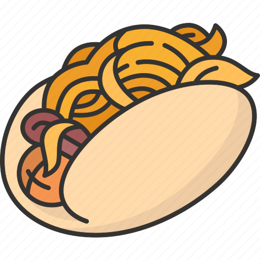 Cheese, coney, cincinnati, bun, sausage icon - Download on Iconfinder