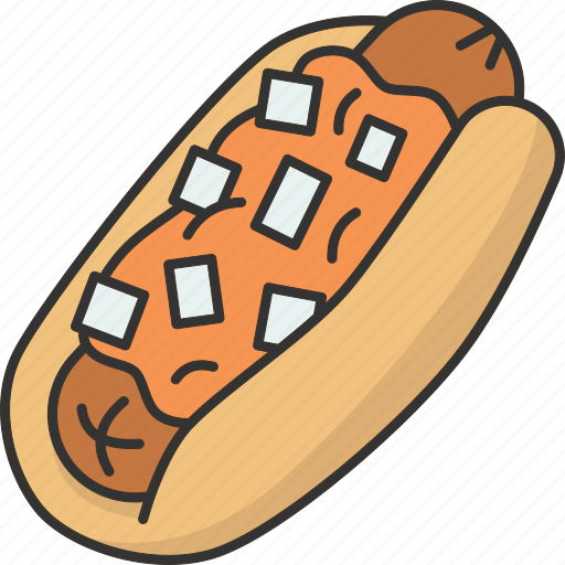 Coney, dog, meat, sauce, toppings icon - Download on Iconfinder