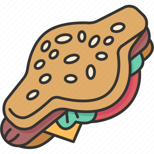 Hamdog, burger, bun, sausage, food icon - Download on Iconfinder