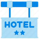 hotel, location, sign