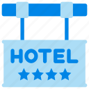 hotel, location, sign