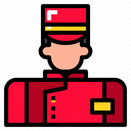 Bellboy, bellman, man, service, staff icon - Download on Iconfinder