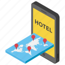 booking application, gps, hotel navigation, online hotel location, online hotel reservation