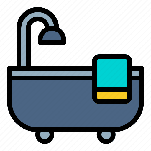 Hotel, bathub, accommodation, service, bathroom icon - Download on Iconfinder