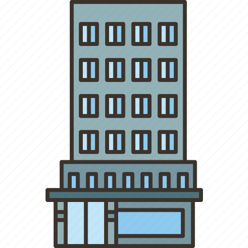 Hotel, hostel, apartment, building, rooms icon - Download on Iconfinder