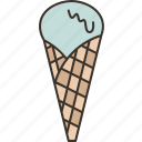 ice, cream, cone, dessert, cool