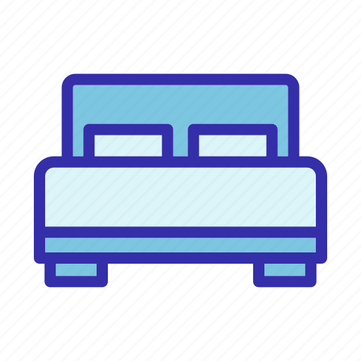 Hotel, double bed, couple, bed, bedroom, bedding, beds icon - Download on Iconfinder