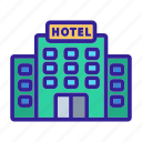 building, contour, home, hotel, house, property, town