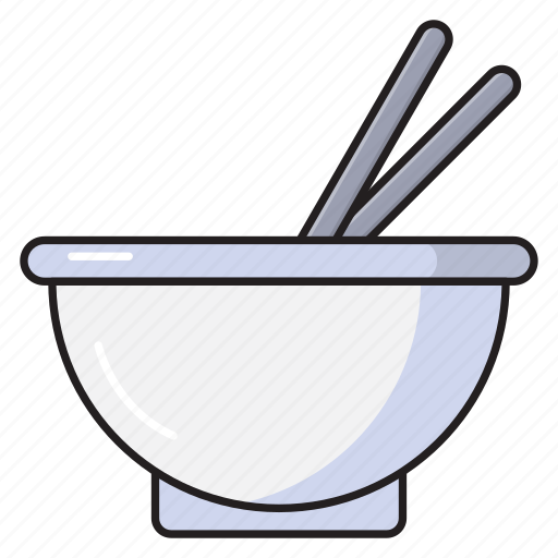 Bowl, chopstick, eat, food, hotel icon - Download on Iconfinder
