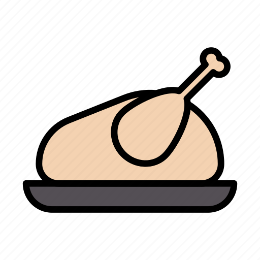 Legpiece, dish, meal, hotel, chicken icon - Download on Iconfinder