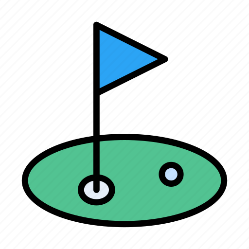 Ground, golf, flag, sport, game icon - Download on Iconfinder
