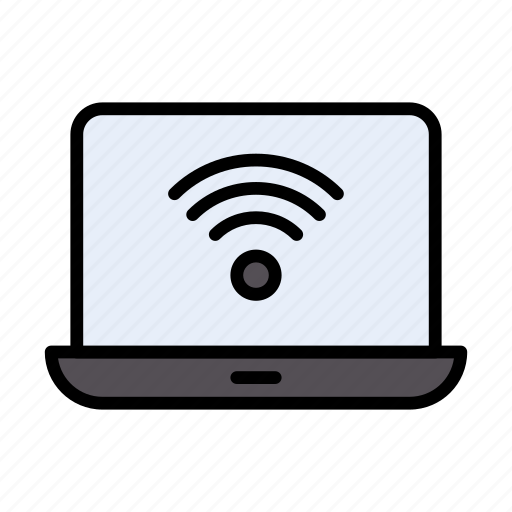 Laptop, internet, wifi, computer, signal icon - Download on Iconfinder