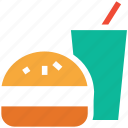 burger, drink, fastfood, junk food