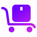 box, cart, trolley, transport, delivery