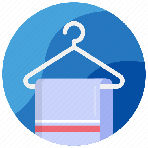 Bathing, hanged towel, hanger, towel, wiping towel icon - Download on Iconfinder