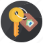 key, keychain, lock key, room key, security 