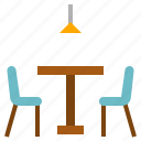 chair, hotel, light, restaurant, table