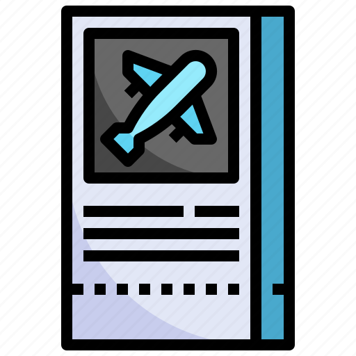 Airplane, ticket, boarding, pass, trip, flight, airport icon - Download on Iconfinder