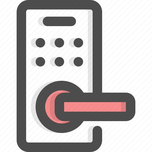 Door, handle, hotel, key, keycard, lock, security icon - Download on Iconfinder