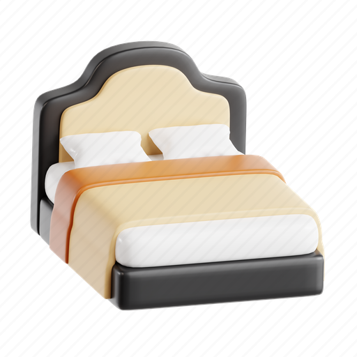 Bed, hotel amenities, hotel amenity, hotel facility, hotel, amenities, amenity 3D illustration - Download on Iconfinder
