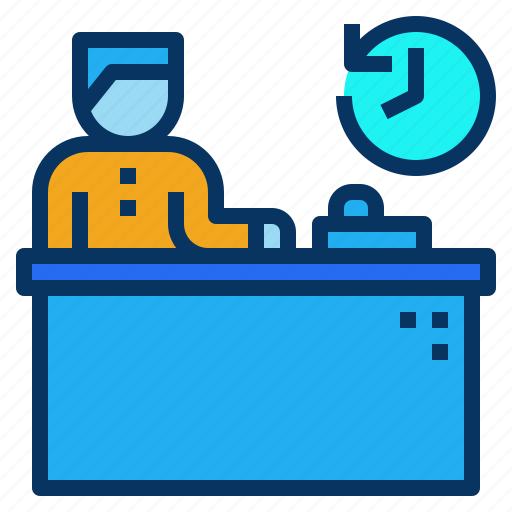Booking, front, hotel, reception, service, staff icon - Download on Iconfinder