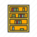 - bookshelf, library, education, furniture, books, bookcase, knowledge, study