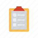 checklist, clipboard, document, tasklist