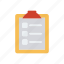 checklist, clipboard, document, tasklist 