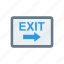 board, exit, frame, sign 