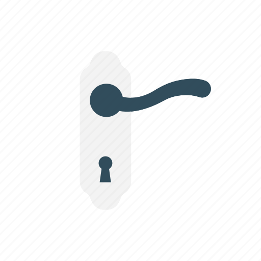 Door, handle, keyhole, lock, protection icon - Download on Iconfinder