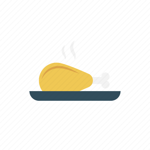 Chicken, dish, food, hot, legpiece icon - Download on Iconfinder