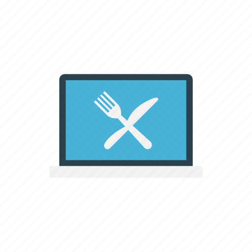 Computer, fork, hotel, knife, laptop icon - Download on Iconfinder