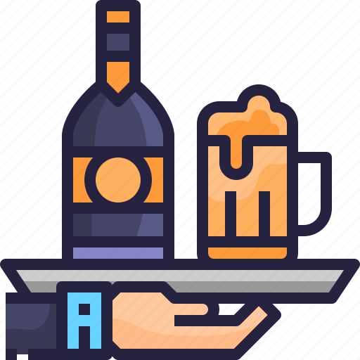 Alcohol, beer, beverage, drink, glass, room, service icon - Download on Iconfinder