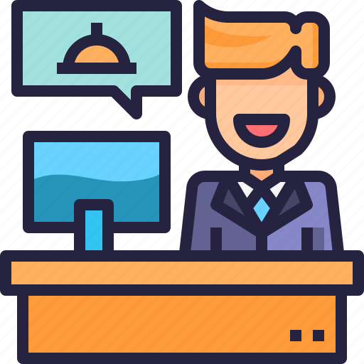 Holiday, hotel, reception, service, tourism, travel icon - Download on Iconfinder