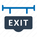 exit, sign, wayfinding