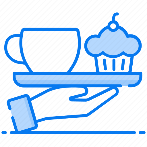 Breakfast service, hotel service, room service, snack service, tea service icon - Download on Iconfinder