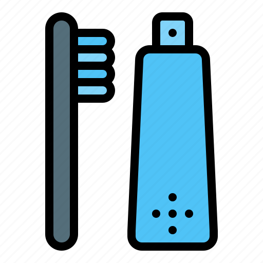 Accommodation, hotel, toothbrush, toothpaste icon - Download on Iconfinder