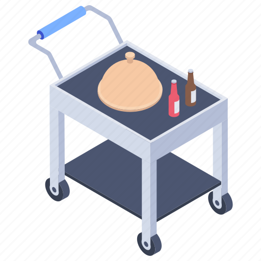Cloche, food serving, food trolley, housekeeping, kitchen set, room service icon - Download on Iconfinder