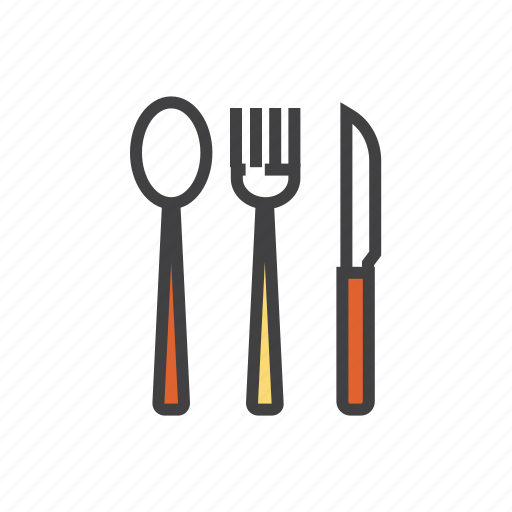 Food, fork, knife, meal, restaurant, spoon icon - Download on Iconfinder