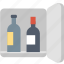 minibar, alcohol, bottle, drinks, fridge, wine 