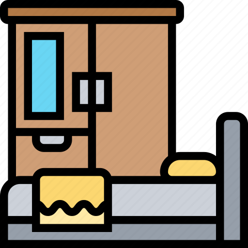 Bedroom, sleeping, overnight, closet, home icon - Download on Iconfinder