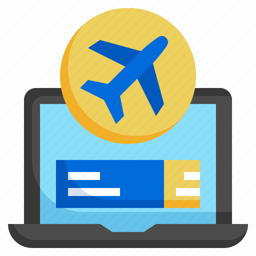 Flight, tickets, booking, online, computer, travel, plane icon - Download on Iconfinder