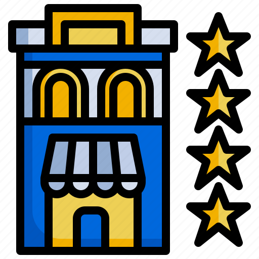 Hotel, rating, review, certification, building icon - Download on Iconfinder