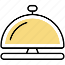 hotel, reception, bell, yellow, face, action, food, emoji, hand