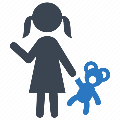 Babysitting, child, little girl, playing, toy icon - Download on Iconfinder