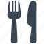 restaurant, fork, knife 