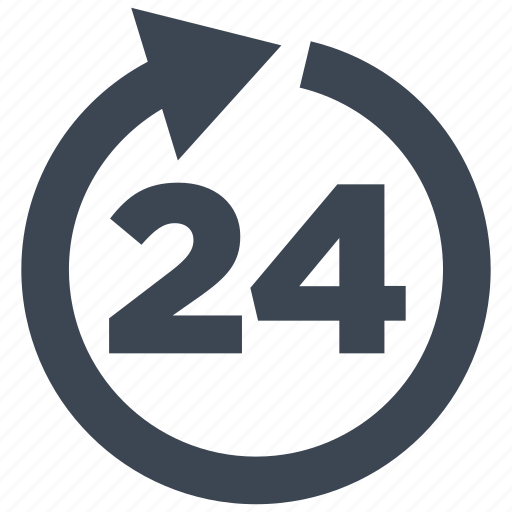 24, 24h, hour, hours, service icon - Download on Iconfinder