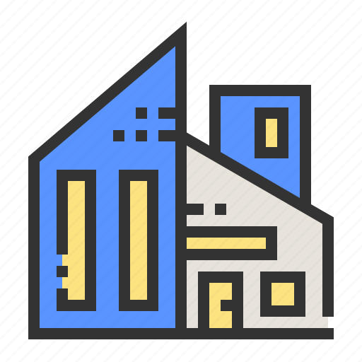 House, home, estate, cottage, building, modern, contemporary icon - Download on Iconfinder