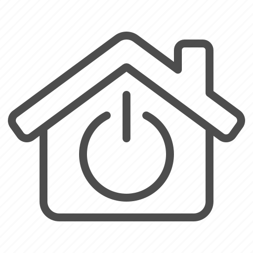House, smart home, on/off button icon - Download on Iconfinder