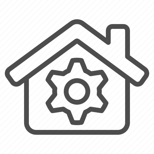 House, smart home, cog, gear, settings, optimization icon - Download on Iconfinder